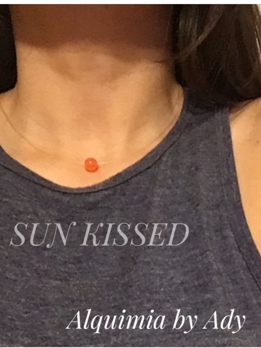 Floating jade Orange Sun-Kissed Pendant Necklace
